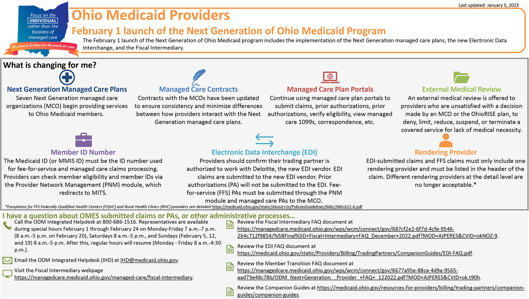 February1 launch of the Next Generation of Ohio Medicaid Program